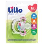 Chupeta Lillo Funny Xadrez Tamanho 2 Ortodôntica Silicone Rosa