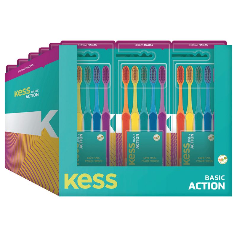 Escova-Dental-Kess-Basic-Action-5-Unidades