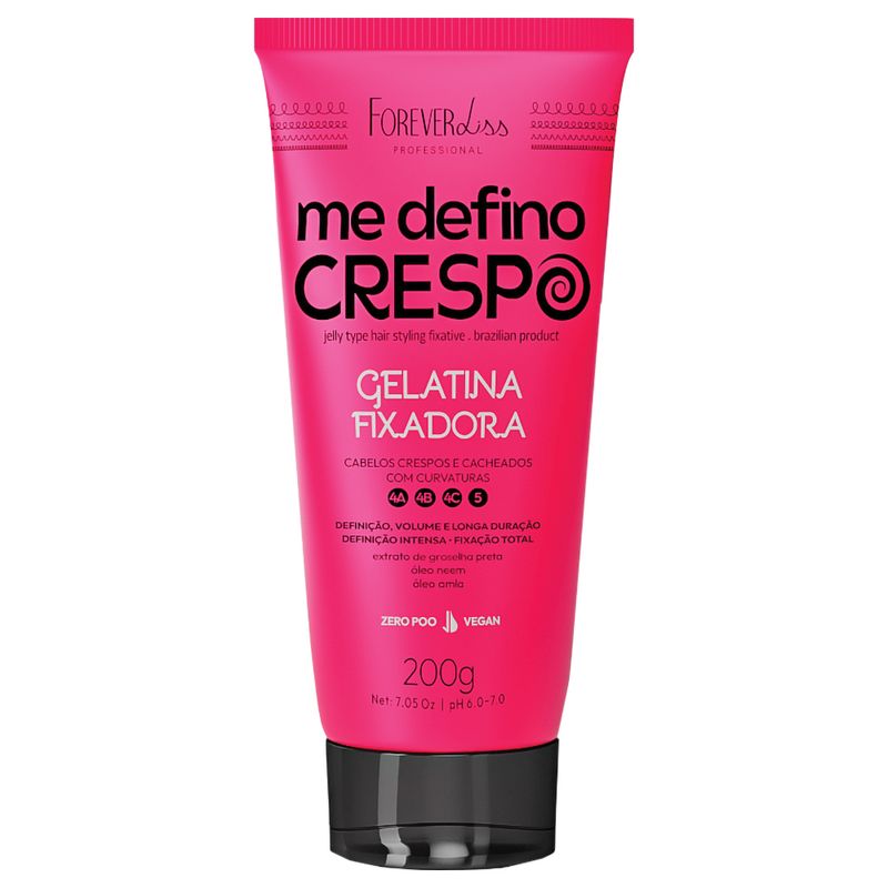 Gelatina-Fixadora-Forever-Liss-Me-Defino-Crespo-200-G