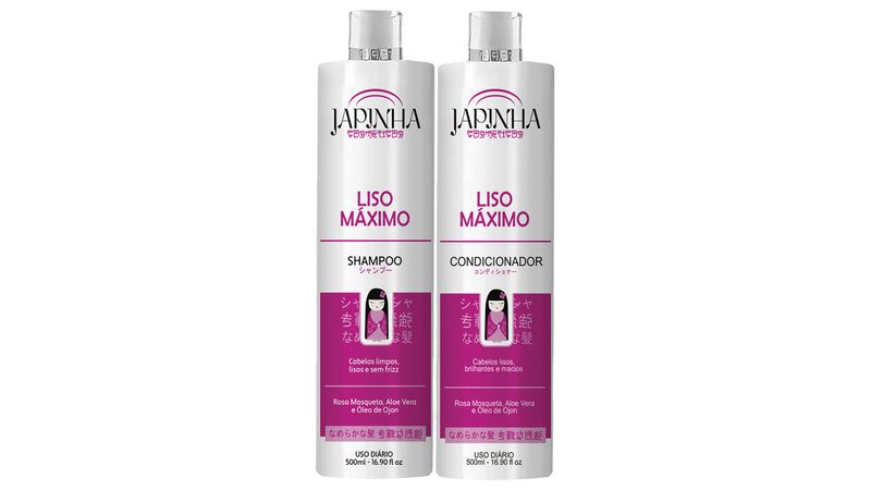 Kit Japinha Liso Maximo (Shampoo + Condicionador) 500 ML