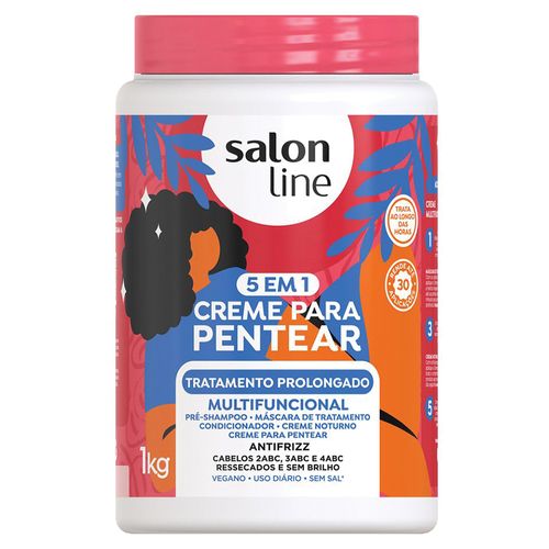 5 em 1 Creme de Pentear Tratamento Prolongado Salon Line 1 kg