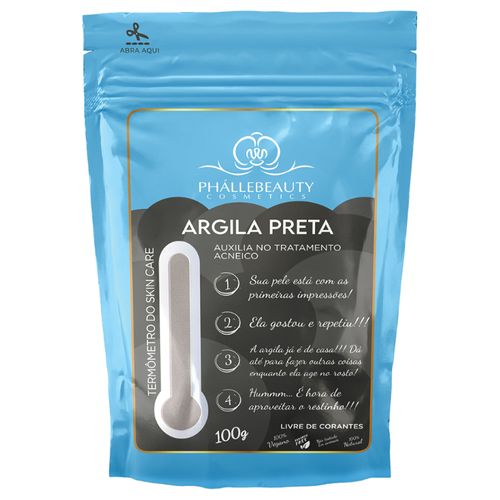 Argila Facial Preta Phállebeauty Ph0534 100g