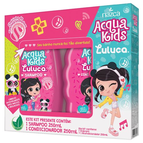 Kit Acqua Kids Todos os Tipos de Cabelo Luluca (Shampoo+Condicionador) 250ML