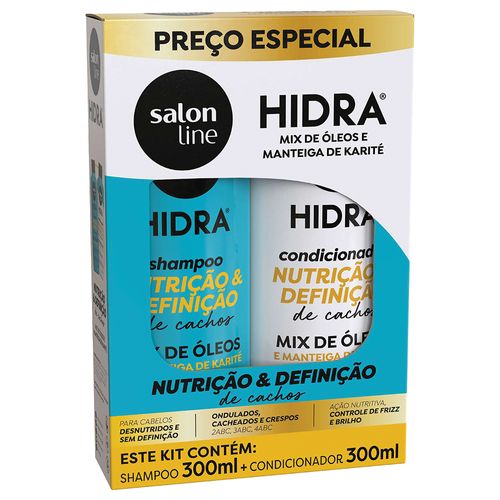 Kit Hidra Salon Line Nutrição e Definição (SH+CD) 300ml