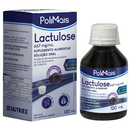 Nutriex Lactulose Polimais 667mg Sabor Ameixa 120ML