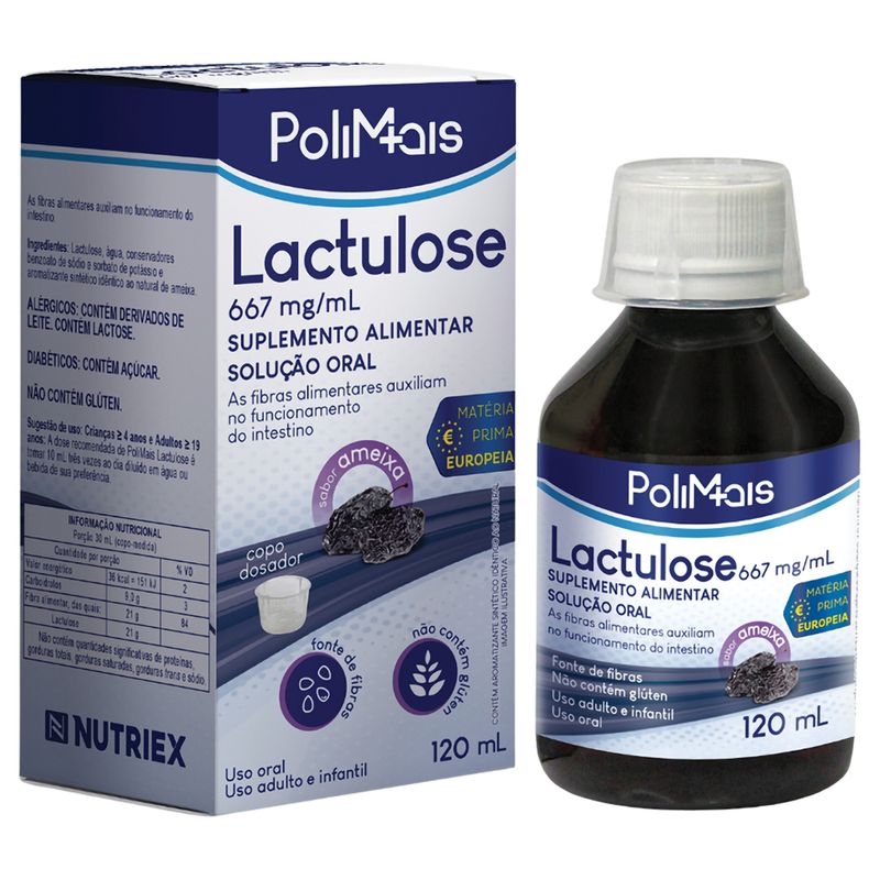 Nutriex-Lactulose-Polimais-667mg-Sabor-Ameixa-120ML