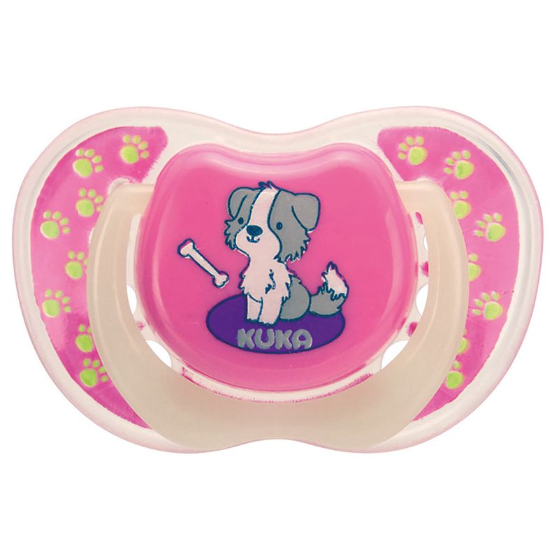Kit Kuka 2 Chupetas Lumina NigDay N2 Ortodontica Rosa