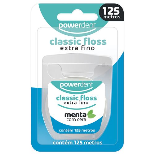 Fio Dental Powerdent Classicfloss Extra Fino 125m