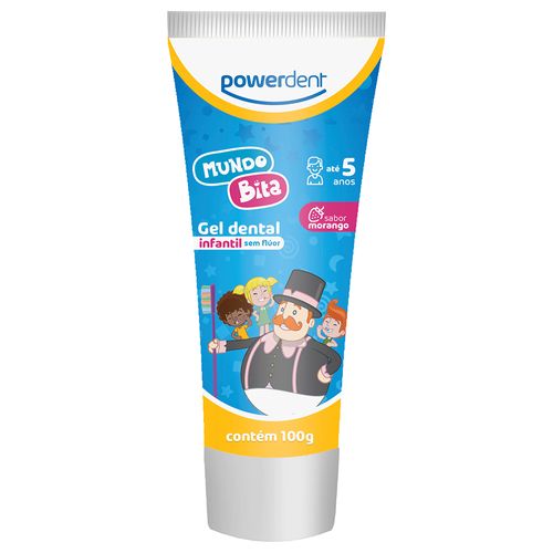 Gel Dental Infantil Powerdent Mundo Bita 100g