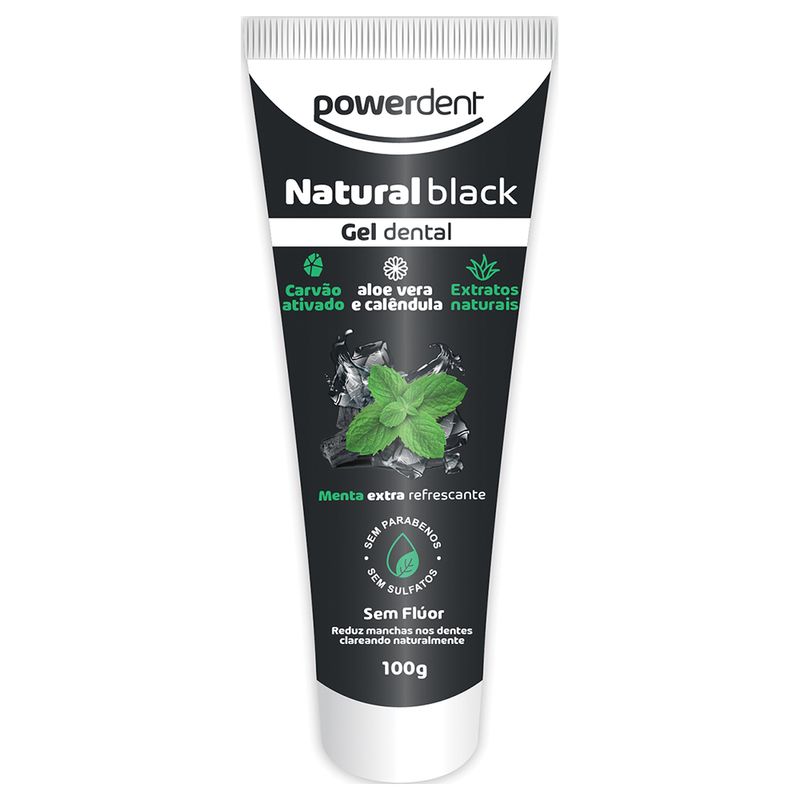 Gel-Dental-Powerdent-Natural-Black-100g