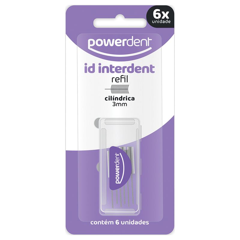 Refil-Interdental-Powerdent-Cilindrico-3mm-6-Unidades