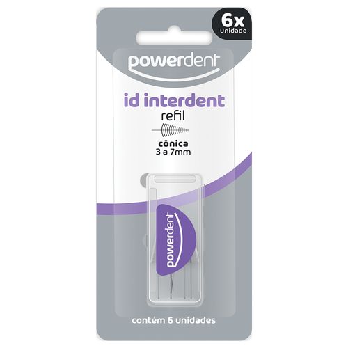 Refil Interdental Powerdent Cônico 3a7mm 6 Unidades