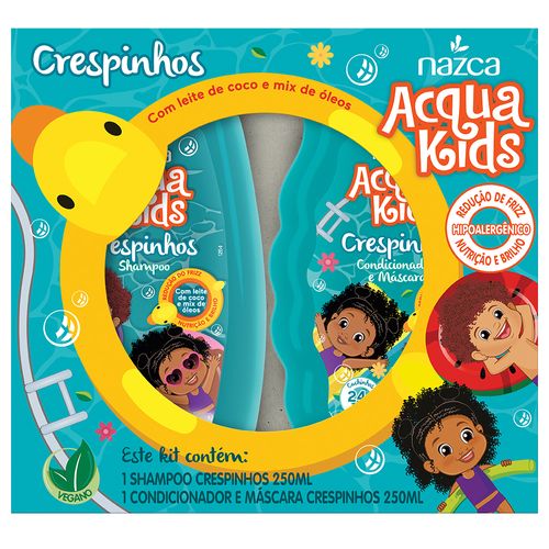 Kit Acqua Kids Crespinhos (Shampoo+Condicionador) Nazca 250ml