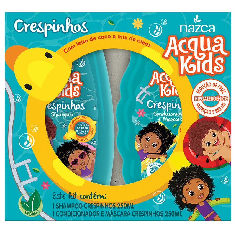 Kit Acqua Kids Crespinhos -Shampoo-Condicionador- Nazca 250ml