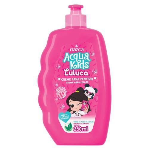 Creme de Pentear Acqua kids Luluca Para Todos Os Tipos de Cabelo Nazca 250ml