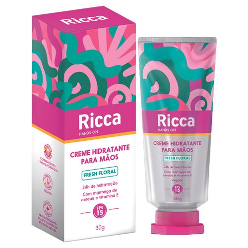 Creme Hidratante de Mãos Ricca Fps 15 Fresh Floral