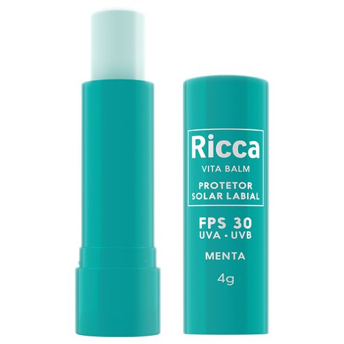 Protetor Solar Labial FPS30 Ricca Menta Blister