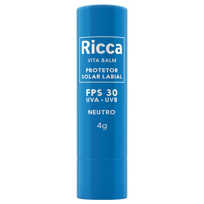 Protetor-Solar-Labial-FPS30-Ricca-Neutro-Blister