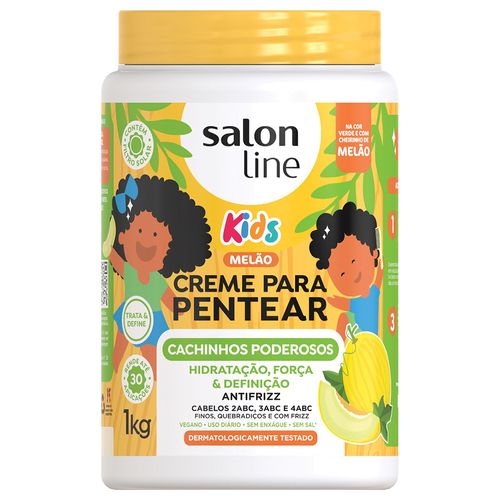 Creme de Pentear Salon Line Kids Cachinhos Poderosos de Melão 1kg