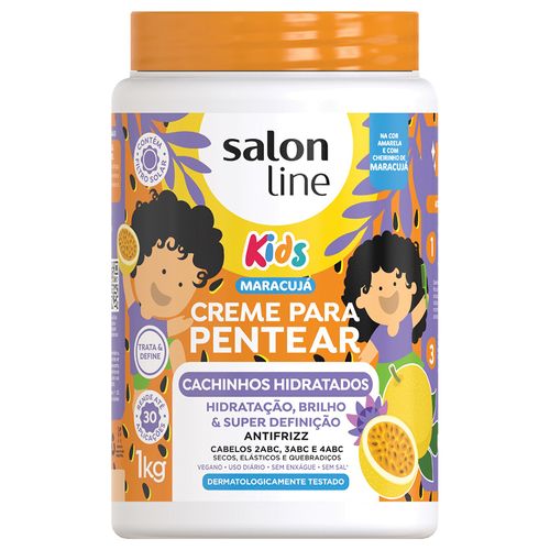 Creme de Pentear Salon Line Kids Cachinhos Hidratados de Maracujá 1kg