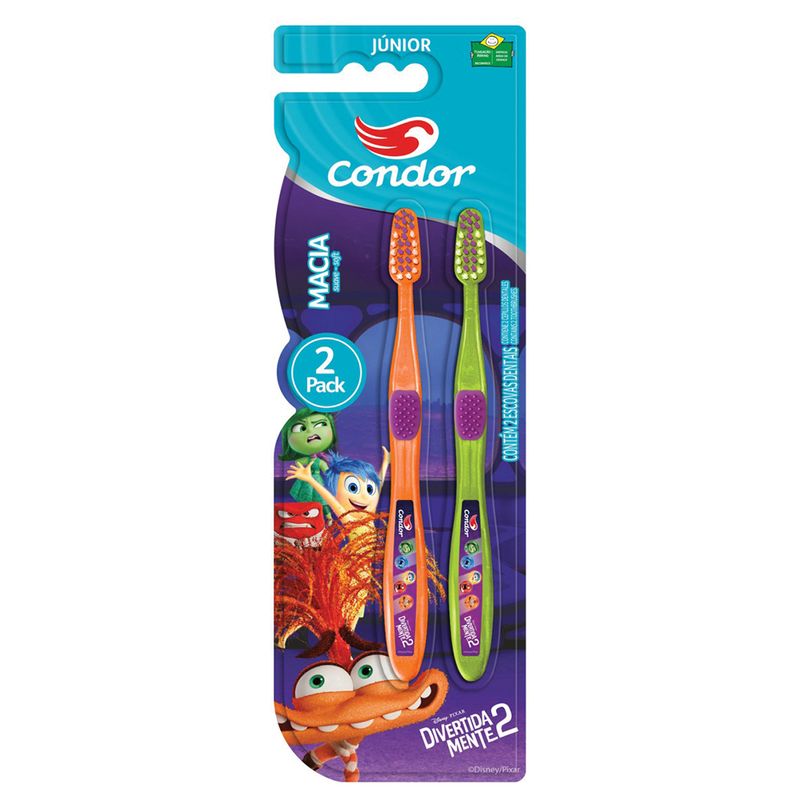 Escova-Dental-Condor-8260-0-Divertidamente-Com-2-Unidades