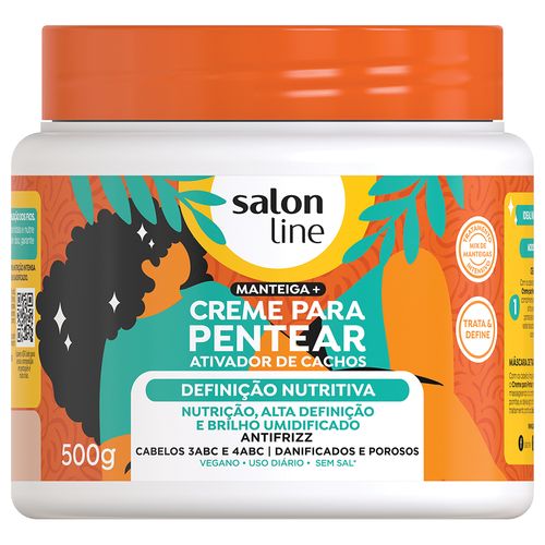 Creme para Pentear Ativador de Cachos + Manteiga Salon Line Definição Nutritiva 500g