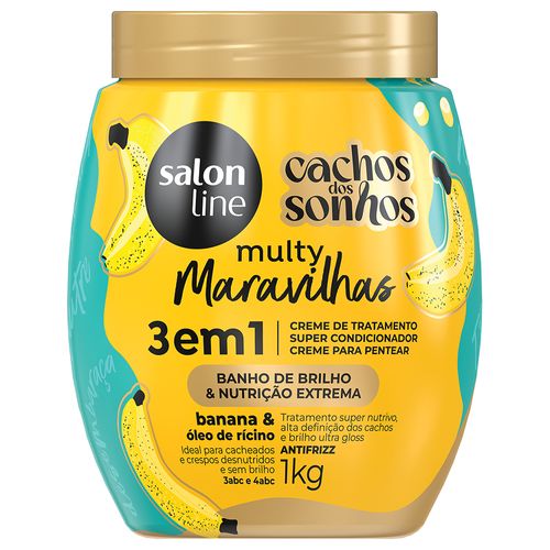 Creme 3em1 Salon Line Cachos dos Sonhos Multy Maravilhas Banana 1kg