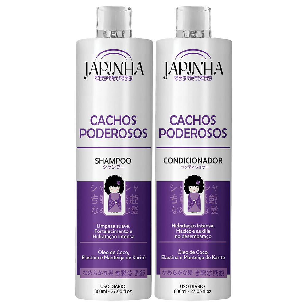 Kit Japinha Cachos do Poder (shampoo+condicionador) 800ml