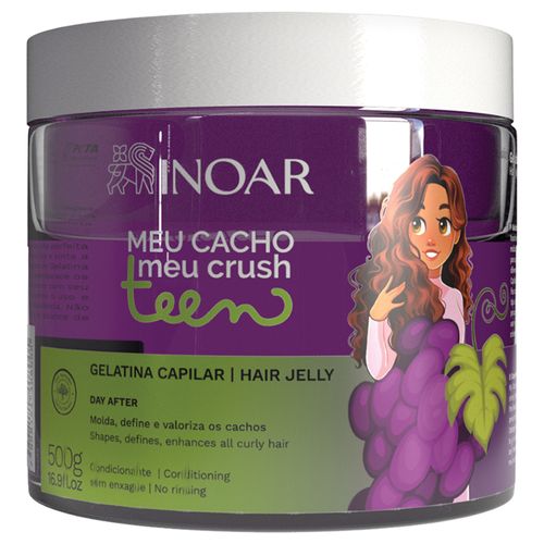 Gelatina Inoar Teen Meu Cacho Meu Crush Uva 500g