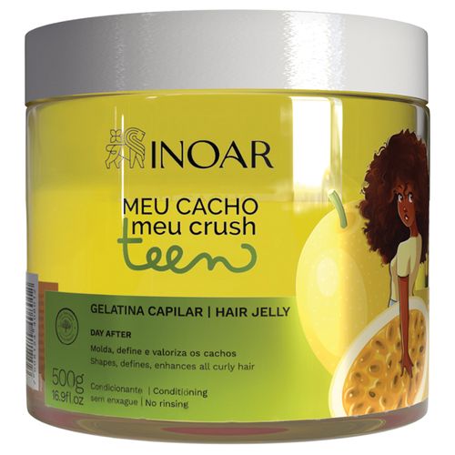 Gelatina Inoar Teen Meu Cacho Meu Crush Maracuja 500g