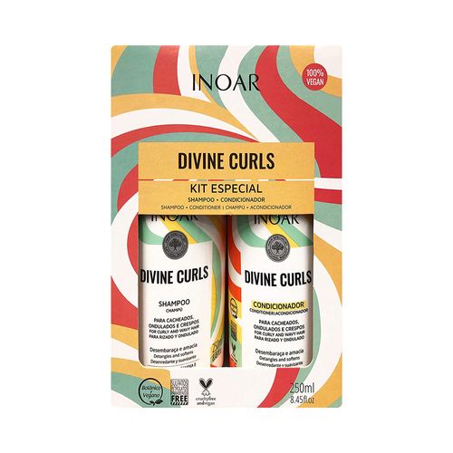 Kit Inoar Divine Curls (Shampoo + Condicionador) 250ml