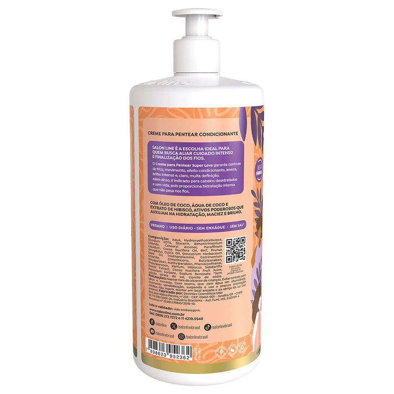 Creme-Para-Pentear-Salon-Line-Super-Leve-1l