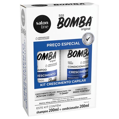 Kit Sos Bomba Original Salon Line (Shampoo + Condicionador) 200ml