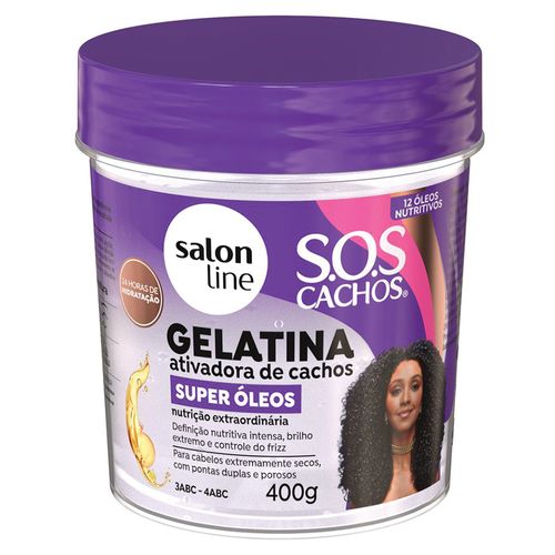 Gelatina Ativadora de Cachos Super Óleos Salon Line 400 G