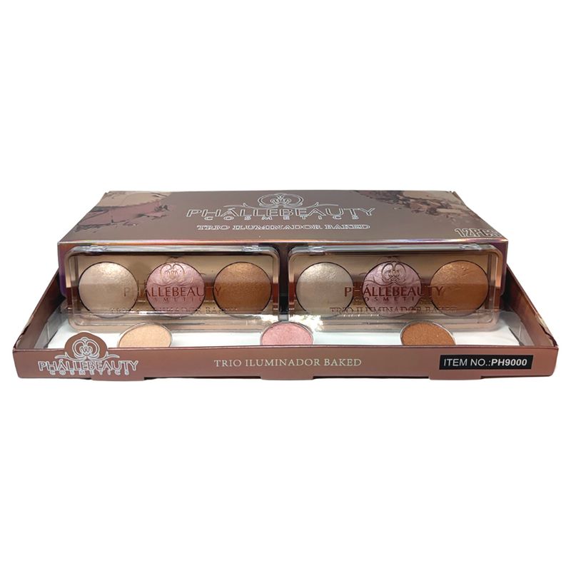 Paleta-Trio-Iluminador-Baked-Phallebeauty-PH9000