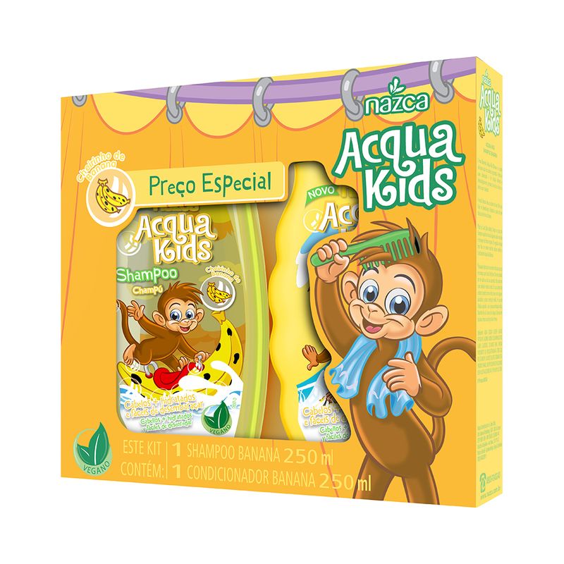 Kit-Nazca-Acqua-Kids-Vegano-Banana--Shampoo---Condicionador--250ml