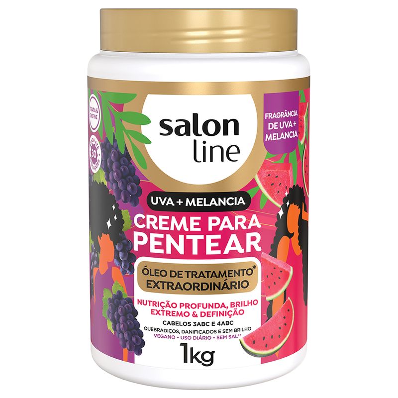 Creme-Para-Pentear-Salon-Line-Oleo-Extraordinario-Uva--Melancia-1kg
