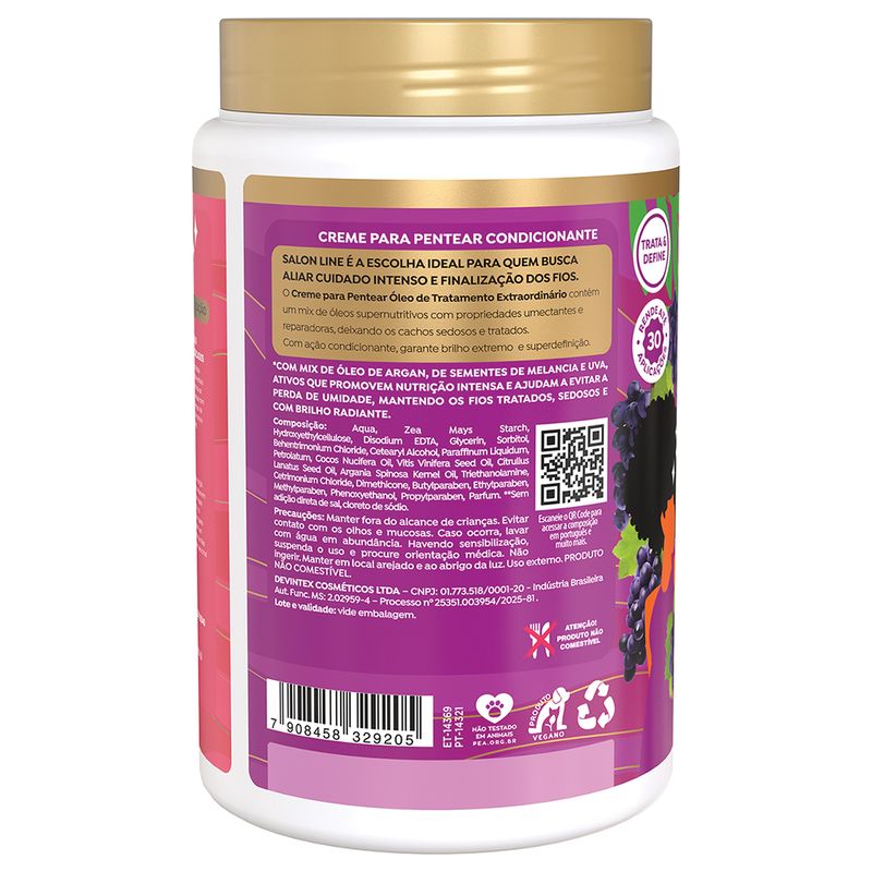 Creme-Para-Pentear-Salon-Line-Oleo-Extraordinario-Uva--Melancia-1kg