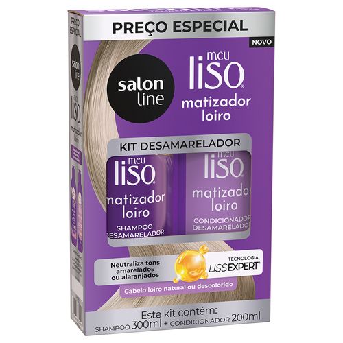 Kit Salon Line Meu Liso Matizador Loiro ( Shampoo+ Condicionador )