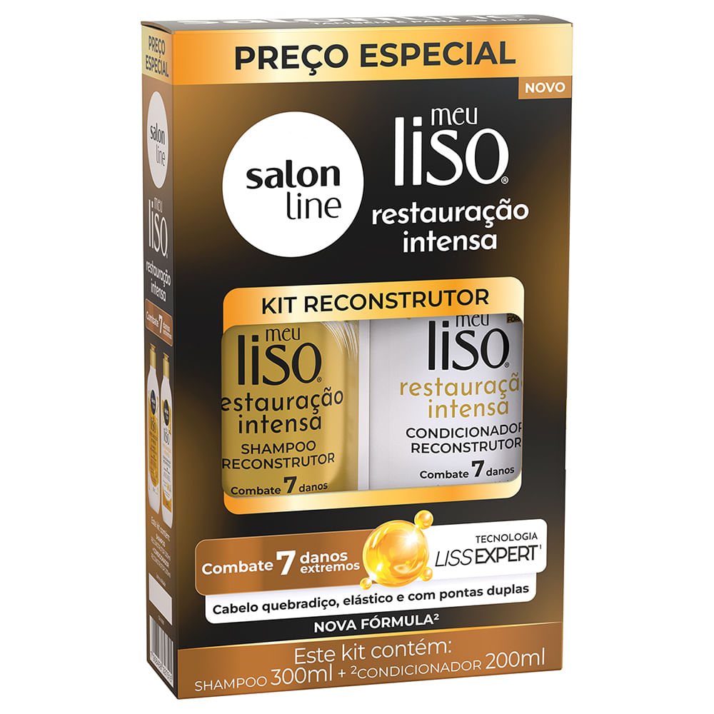 Kit Salon Line Meu Liso Restauração Intensa ( Shampoo +