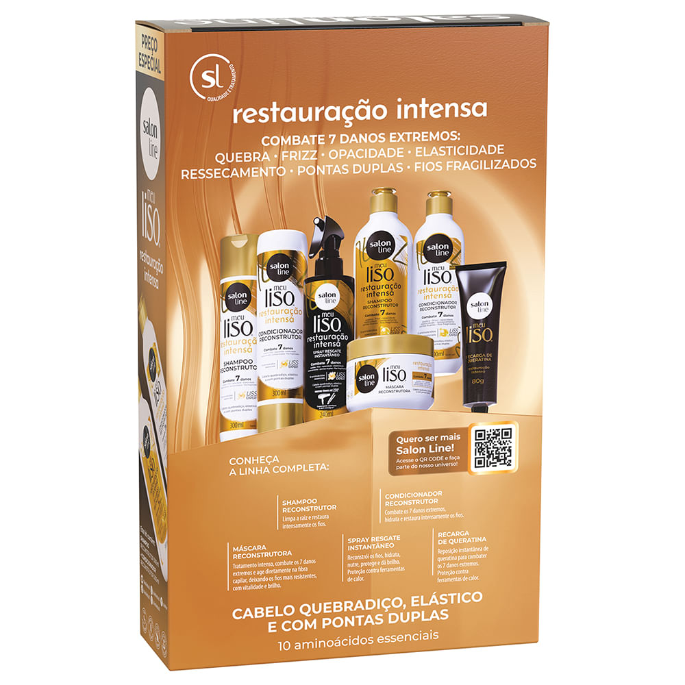 Kit Salon Line Meu Liso Restauração Intensa ( Shampoo +