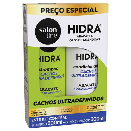 Kit Hidra Cachos Ultra Definidos Salon Line Hidratação E Reparação (Shampoo + Condicionador) 300ml
