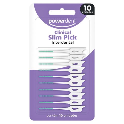 Escova Interdental Powerdent Slim Pick 10 Unidades
