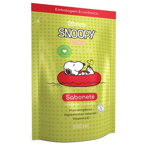 Refil Sabonete Líquido Snoopy Glicerina Camomila 200ml
