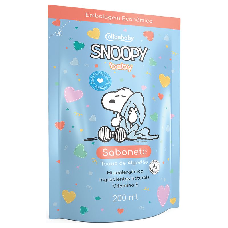Refil-Sabonete-Liquido-Snoopy-Toque-de-Algodao-200ml