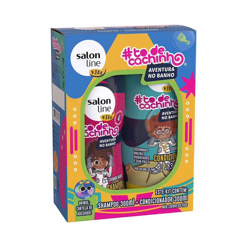 Kit-Salon-Line--Todecachinho-Kids-Aventura-No-Banho--Shampoo---Condicionador--300ml