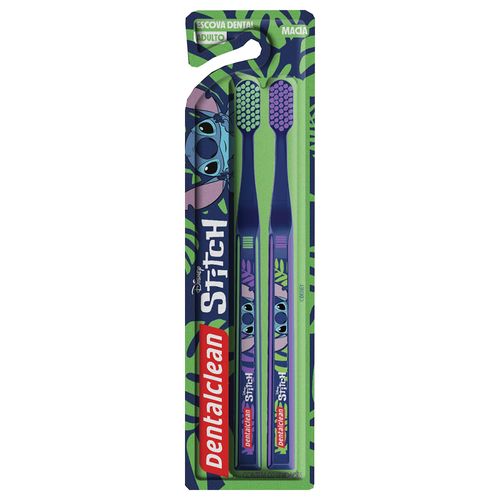 Escova Dental Adulto Dentalclean Stitch Macia Leve 2 Pague 1