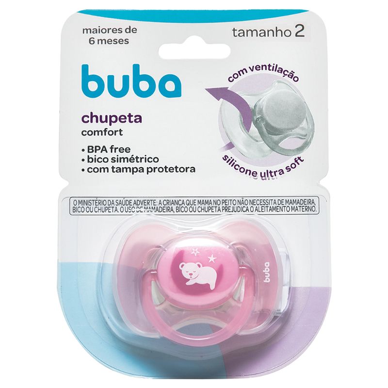 Chupeta Buba Comfort Tamanho 2 Rosa