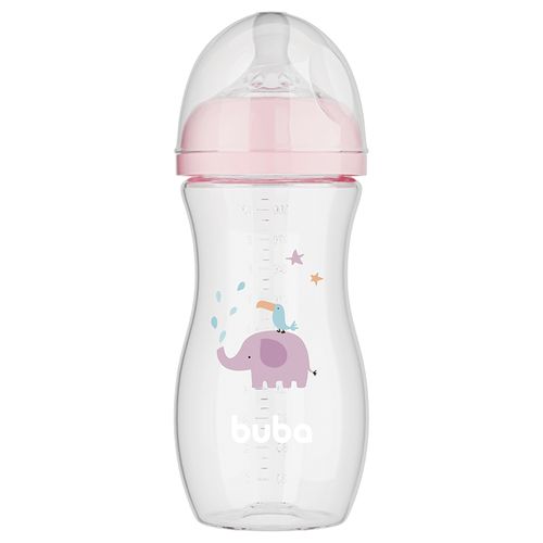 Mamadeira Buba Easy Flow 330ml Elefante Rosa