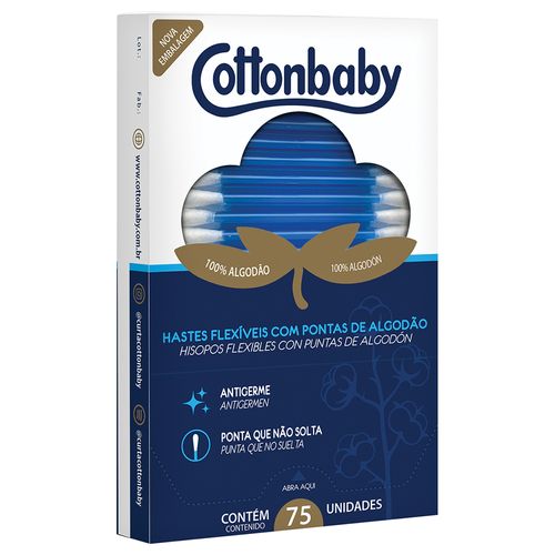 Haste Flexivel Cottonbaby 75 Unidades